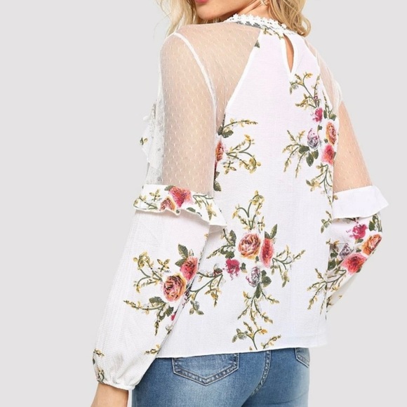 Floral MeshBlouse - Picture 6 of 7